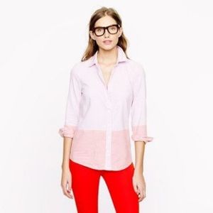 J.Crew Boy Shirt in Colorblock Oxford