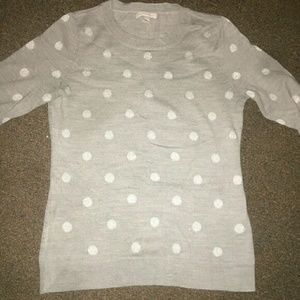 Gray Polka dot 3/4 sleeve top