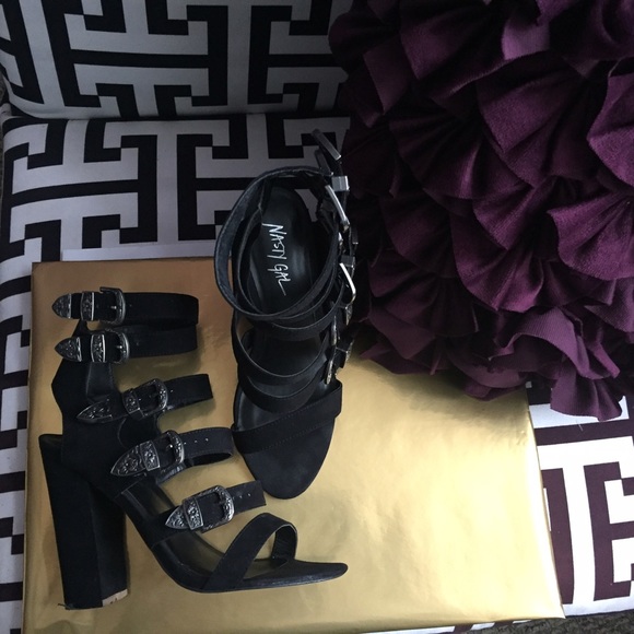 Nasty Gal Full Exposure Vegan Suede Heel