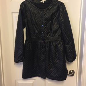Black mid-length jacket