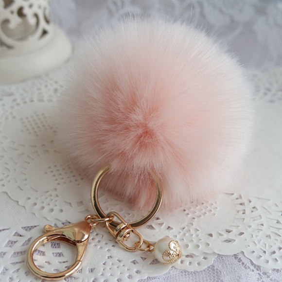 Fur ball keychain