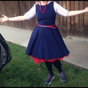 Hell Bunny red petticoat, short, sizes L/XL/2XL.