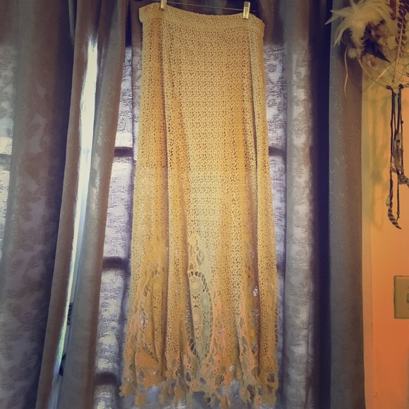 Free People Mi Amore Crochet Maxi Skirt (8)