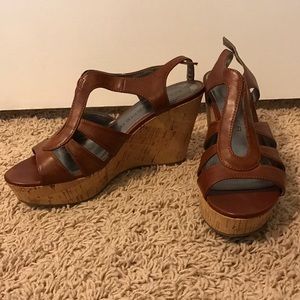 Brown and Cork Marc Jacobs Wedges