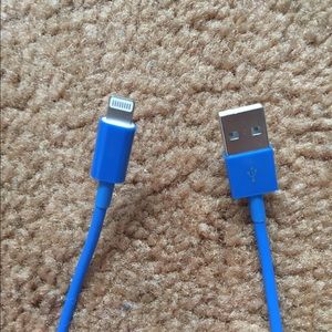 Blue lightning cord iPhone