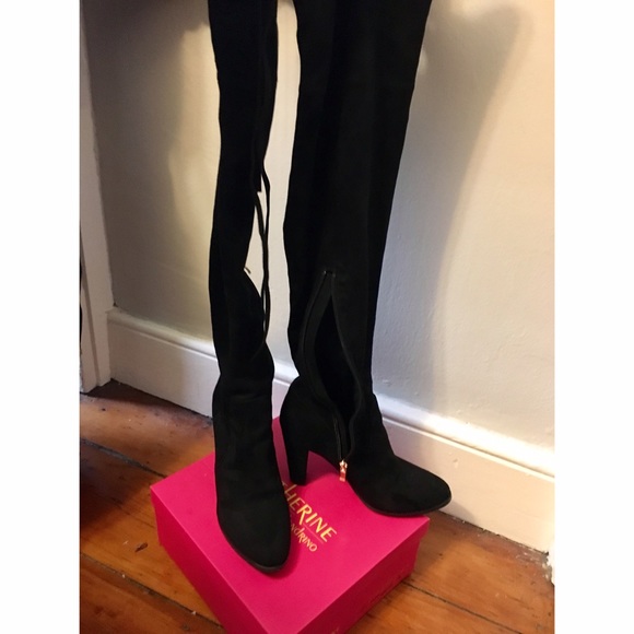 Catherine Malandrino Suede Over The Knee Boots