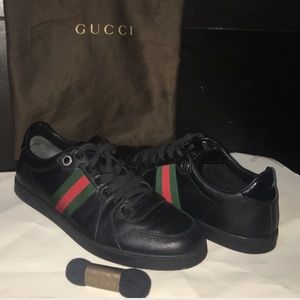 Black Gucci men's shoes