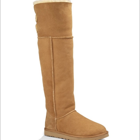 Over the knee bailey button chestnut uggs