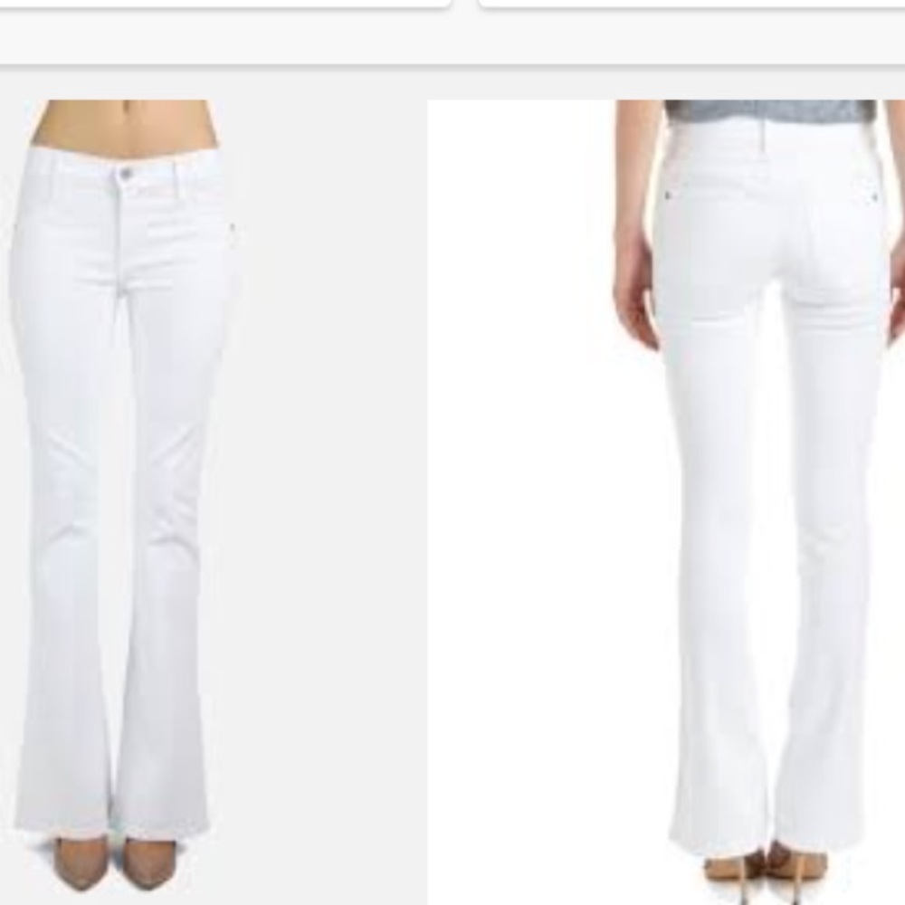 James jeans White low waist bootcut jeans.