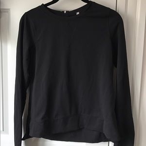 Black Lululemon Pullover with zipper on back