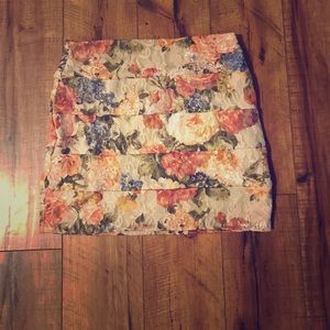 Floral Mini Skirt