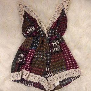 ILLA ILLA Printed Halter Romper