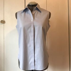 Brooks Brothers sleeveless button down.