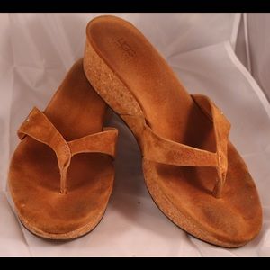 UGG Australia Wedge Sandal size 7-Tan