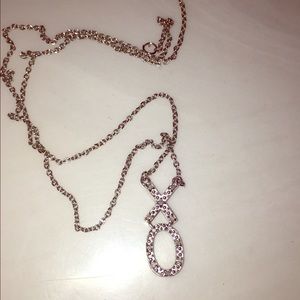 XO with diamond accents set in SS925