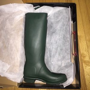 Green Hunter rain boots (size 9 female)