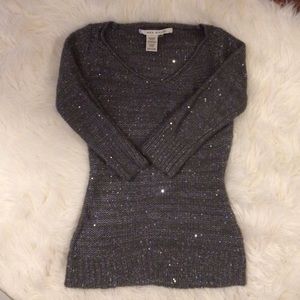 Max Studio Gray sequined sweater