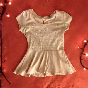 Peplum light pink shirt