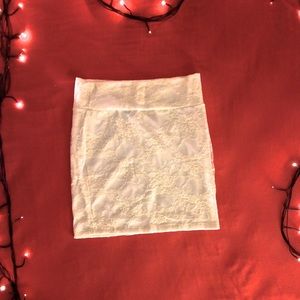 Lace mini pencil skirt!