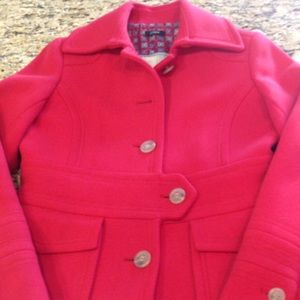 Red Wool Trench Coat