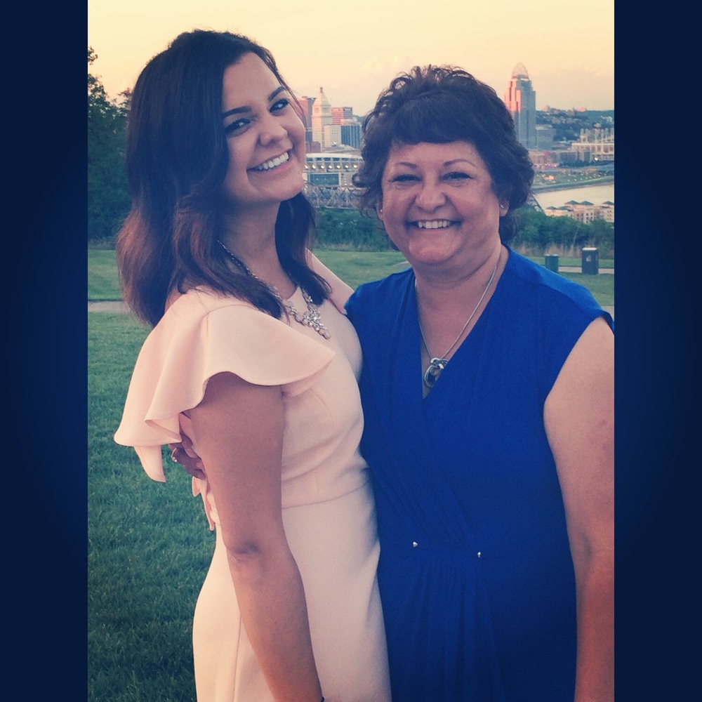 BCBG blush colored ruffled dress