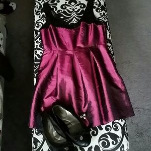 Purple-y Party Dress w/ Black Lace Detail