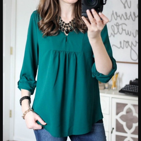 SOLD Brixon Ivy dark green blouse