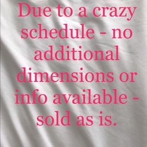 NO TIME!  Additional info not available