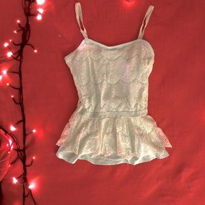 Peplum lace tank top!