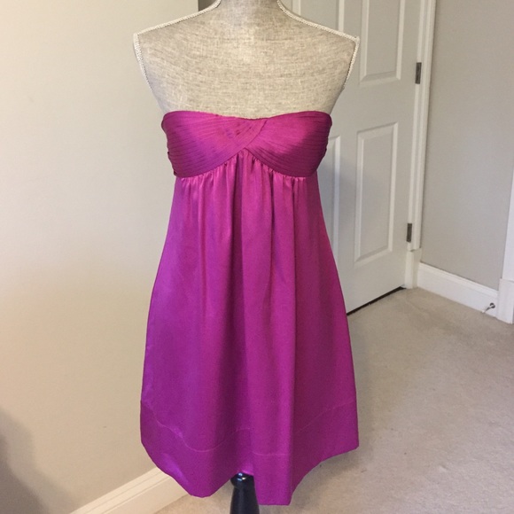 BCBGMaxAzria purple strapless dress