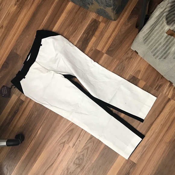 White and black pants