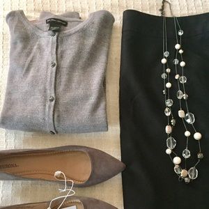 Gray Cardigan Sweater