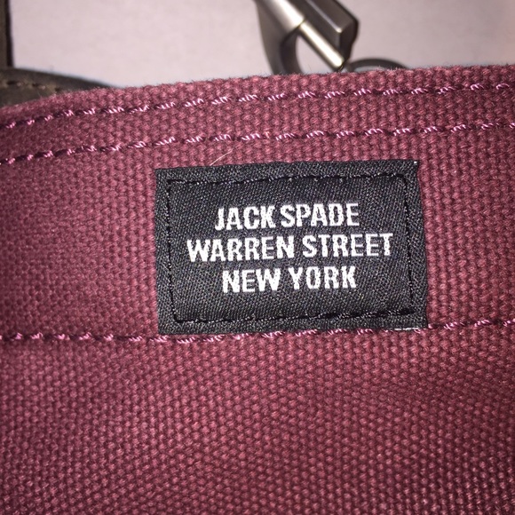 🔥SOLD🔥JACK SPADE waxwear dipped canvas coal tote - Picture 2 of 4