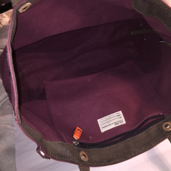 🔥SOLD🔥JACK SPADE waxwear dipped canvas coal tote - Picture 3 of 4