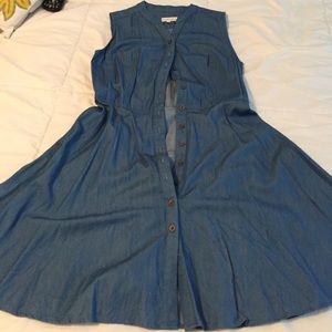 Chambray swing dress