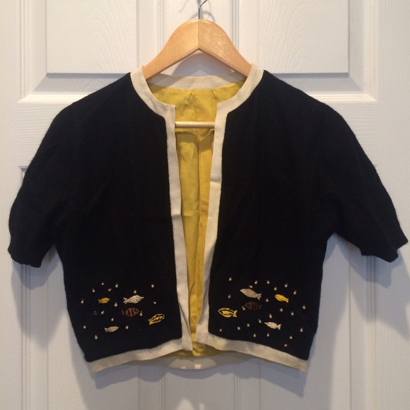 Vintage Fish Detail Cardigan - Picture 1 of 3