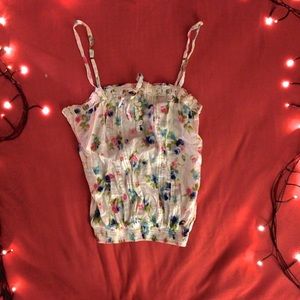 Hollister flower-pattern tank top!
