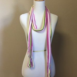 Colorful scarf w/ shades of Pinks & accent colors