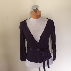 Deep purple (also in light blue) EXPRESS wrap top