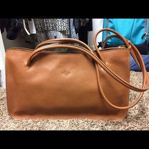 Monsac brown leather shoulder bag brand new!