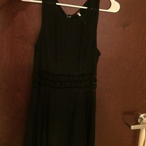 Free People Black crochet dress