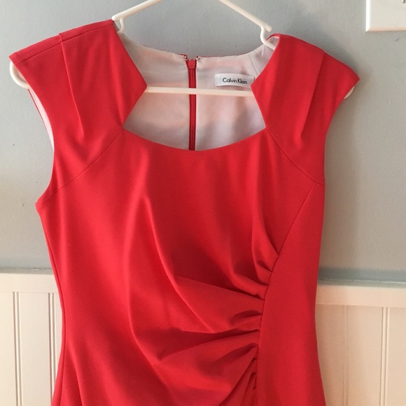 Coral cocktail dress