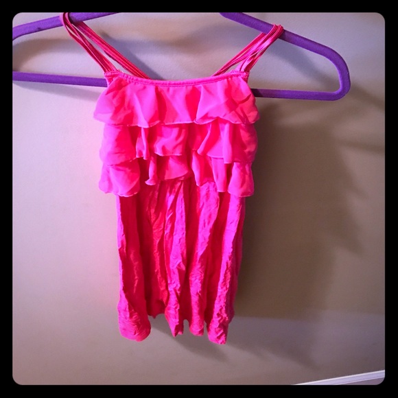 Bright Pink Ruffled Top