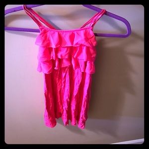 Bright Pink Ruffled Top