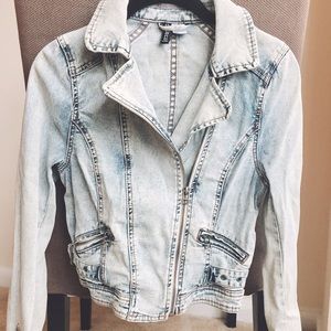 Denim Biker Jacket