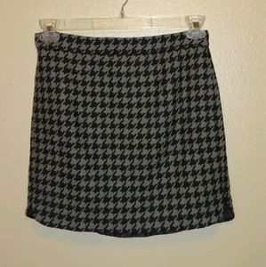 Jcrew houndstooth mini skirt