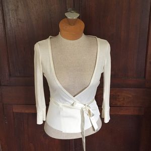 Cream EXPRESS wrap top
