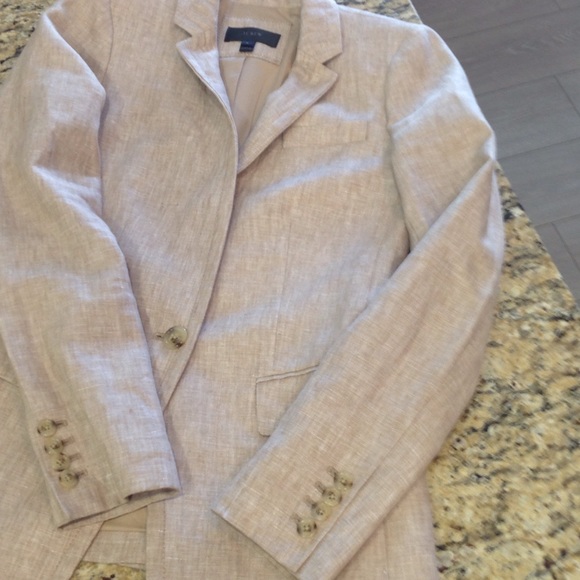 Tan linen blazer
