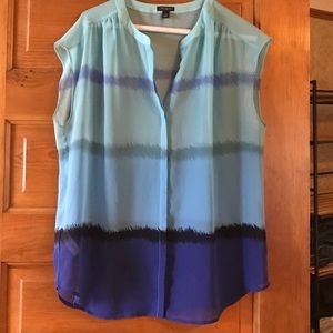 Ann Taylor sheer button front tank