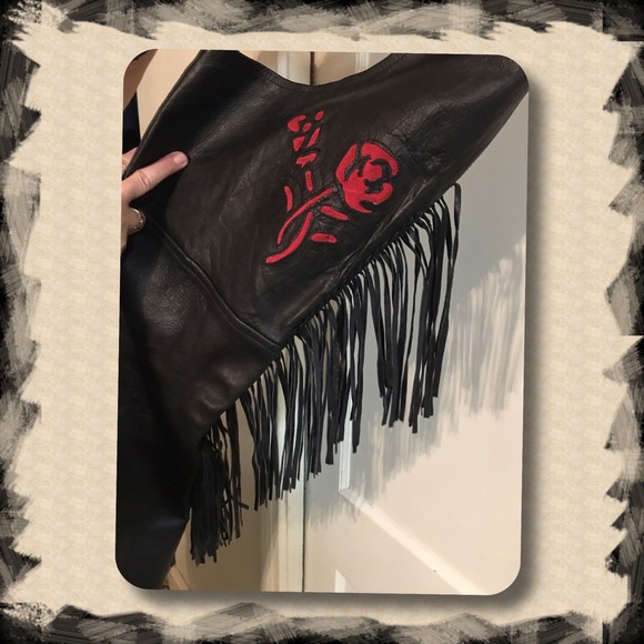 Ladies leather chaps. Genuine leather. XS. - Picture 3 of 4